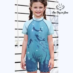 Aisyee Rash Guard One Piece Swimsuit Size 11/12